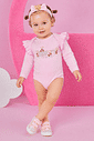 Body com Faixa Bebê Menina Ursas Adorable Mundo Cinti