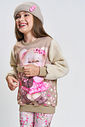 Conjunto Infantil Menina com Aplique Ursinha Mundo Cinti