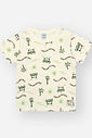 Camiseta Bebê Tropical em Cotton de Caranguejo Pistache