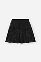 Saia-Shorts Infantil em Tule Glitter PRETO