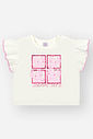 Conjunto Bebê Menina Blusa Boxy e Short-Saia Arco-íris com Strass – Look Delicado Cinti Baby NATURAL/RS IOGURTE