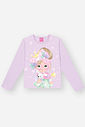 Conjunto Infantil Menina Blusa E Saia-Short Tule Lilás Mundo Cinti