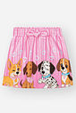 Conjunto Body Bebê Menina com Short-Saia Cachorrinhos – Look Delicado Cinti Baby NATURAL/RS CONFETE