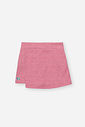 Conjunto Infantil Neon Love com Blusa Boxy e Shorts Saia em Malha Mescla Eco – Look Menina Verão com NATURAL/ROSA NEON