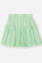 Saia Shorts Infantil Tule Brilho Camadas Verde