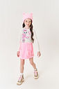 Conjunto Infantil Menina Blusa E Saia Pelo Rosa Mundo Cinti