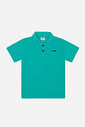 Conjunto Infantil Menino Polo e Bermuda em Moletinho Waffle Vivid