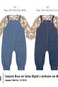 Conjunto em Molecotton Bebê Menina Ursinhas Mundo Cinti BG CAFE/AZ JEANS E