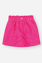Conjunto Infantil Menina Blusa E Saia Veludo Rosa Neon Mundo Cinti