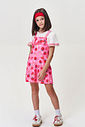 Conjunto Infantil Menina Blusa e Jardineira de Morangos