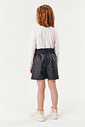 CONJ BLUSA E SHORTS NATURAL/PRETO