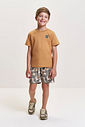 Conjunto Infantil Menino Camiseta e Bermuda Estampa Savana Belga