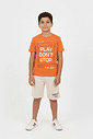 Conjunto Infantil Menino Play Don't Stop Laranja Abrange