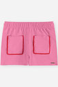 Conjunto Infantil Menina Blusa Boxy e Short Rosa com Morango Bordado