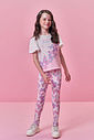 Calça Legging Infantil Menina Suplex Power Borboletas