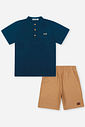 Conjunto Infantil Camisa Henley e Bermuda Gorgurinho Belga