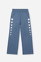 Calça Infantil em Molecotton Denim com Foil de Corações – Calça Menina Verão com Elastano AZUL JEANS MEDIO