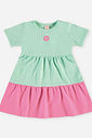 Vestido Bebê Bicolor em Moletinho Waffle