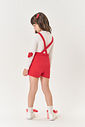 Conjunto Infantil Menina Blusa Coração E Jardineira Vermelho Mundo Cinti