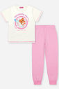 Pijama Infantil com Blusa e Calça em Malha Botonê – Pijama Menina Verão de Ursinho NATURAL/RS IOGURTE