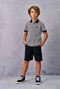 CONJ CAMISA POLO E BERMUDA PRETO/PRETO