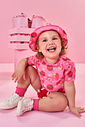 Trio Bebê de Regata, Blusa Morangos e Shorts Clochard