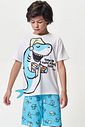 Pijama Menino Tubarão Off White