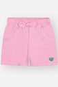 Shorts Infantil Confortável em Moletinho com Strass e Laço ROSA IOGURTE