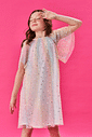 Vestido Infantil Menina Tule Com Corações Rosa Cinti Vestido Infantil Menina Tule Com Corações Rosa Cinti