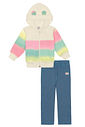 CONJ JAQUETA E LEGGING NATURAL/AZ JEANS MED