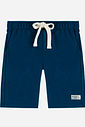Conjunto Menino Menino Camiseta Barco de Papel e Bermuda Azul
