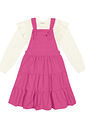 CONJ BLUSA ML E SALOPETE NATURAL/SETBELL