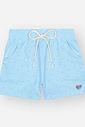 Shorts Infantil em Moletinho – Short Menina Verão Colorido com Cordão AZUL AURA