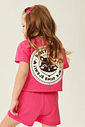 CONJ BLUSA E SHORTS RS PINK FU/PINK FUSI