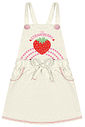 Conjunto Infantil Menina Blusa E Salopete Strawberry Rosa E Off White Cinti