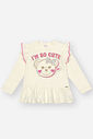 Conjunto Bebê Menina Blusa Bata Cute E Legging Bege Mundo Cinti