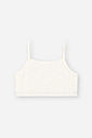 Top Infantil Básico em Cotton com Algodão – Cropped Menina Verão com Alças NATURAL