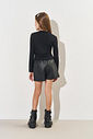 Conjunto Infantil Menina Estrela Courino Preto CTV