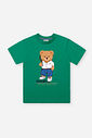 Conjunto Infantil Menino Camiseta e Bermuda Molecotton Denim Médio