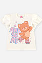Conjunto Infantil Menina Blusa de Ursinha Awsome e Legging Estampada