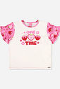 Conjunto Infantil Menina Pijama Morangos em Malha Suede