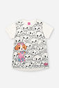 Conjunto Infantil com Estampa de Cachorrinhos e Ciclista em Ribana Glow – Look Menina Verão com Stra NATURAL/AZ PROVENCE