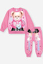 Conjunto Felpado Bebê Menina Ursa Outfit Mundo Cinti