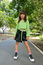 CONJ BLUSA ML E SHORTS/SAIA VD PARADISE/PRETO