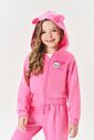 Conjunto Infantil Menina Jaqueta E Calça Com Strass Rosa Mundo Cinti