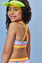 Biquíni Infantil em Malha UV com Estampa de Peixes – Moda Praia Menina Azul Porcelana AZUL PORCELANA