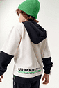 Conjunto Jaqueta Color Block E Calça Off White E Preto CTV