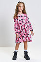 Vestido Infantil Manga Longa com Babados Três Marias – Vestido Menina Corações Mundo Cinti