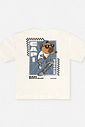 Conjunto Menino Camiseta Capivara Manobra de Skate e Bermuda Preto