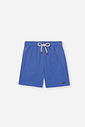Conjunto Infantil Menino Camiseta Palma Bordada e Bermuda Azul